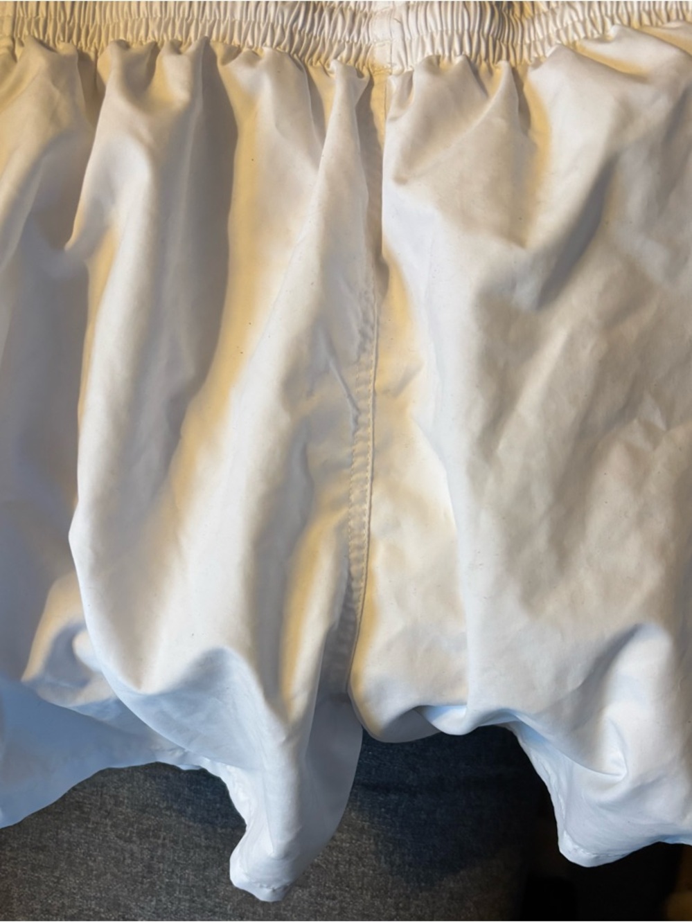 White Drawstring Shorts - Picture 2 of 4
